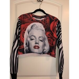 Marilyn Monroe 1991 INC Cropped 80s Crewneck Size M Retro